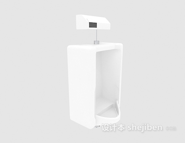 白色男士厕所小便器3d模型下载