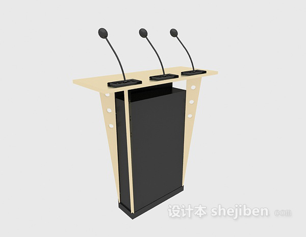 会议演讲台3d模型下载