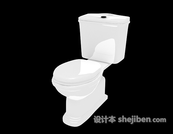 蓄水马桶3d模型下载