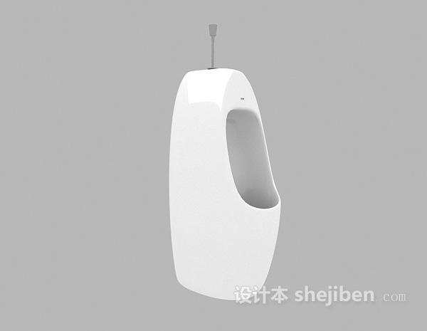 白色男厕小便器3d模型下载
