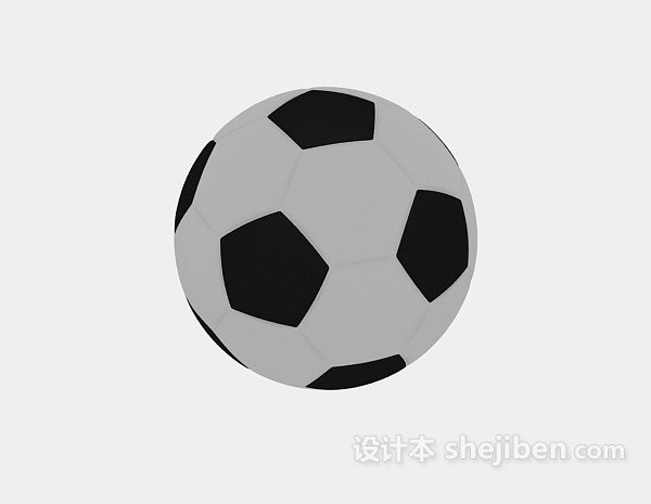 运动器材足球3d模型下载