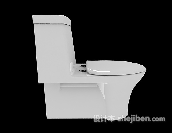 传统坐便器3d模型下载