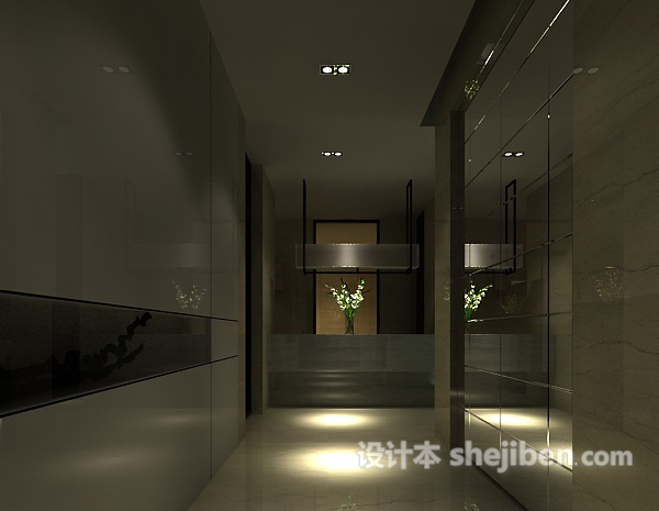 酒店宾馆走廊3d模型下载