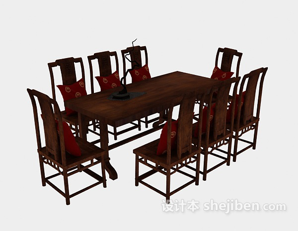 餐桌3d模型下载