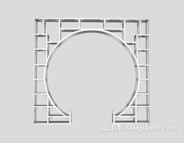 博古架门3d模型下载