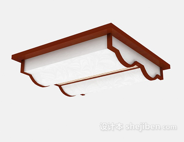 现代中式吸顶灯3d模型下载