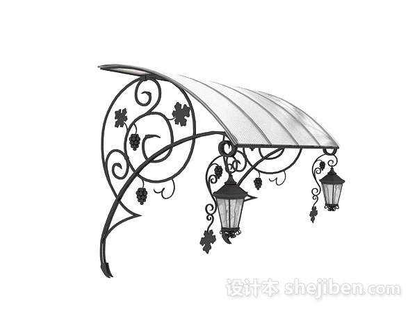 雨棚3d模型下载
