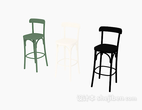 吧台椅子3d模型下载