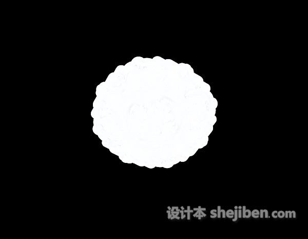 石膏灯盘3d模型下载