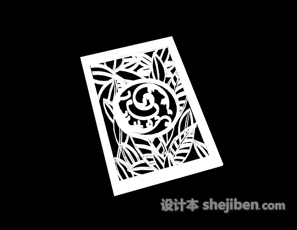 中式窗花格3d模型下载