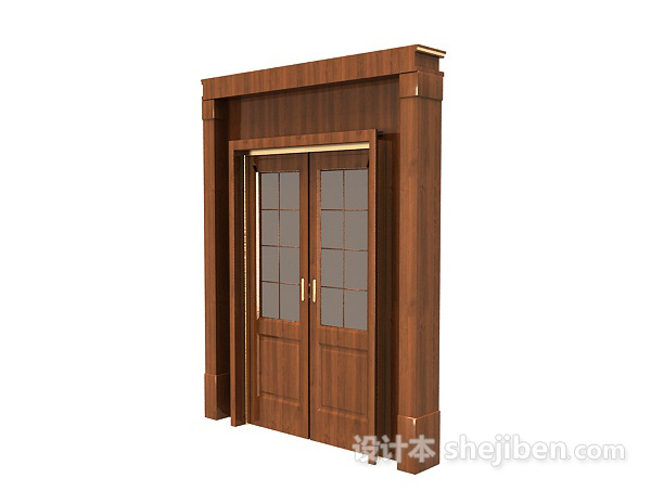 欧式古典门3d模型下载
