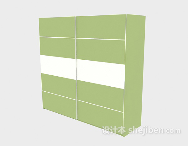 推拉门衣柜3d模型下载