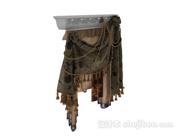 窗帘3d模型下载