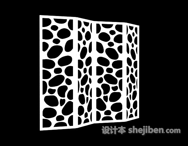 镂空花格3d模型下载