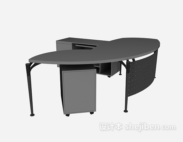 老板桌3d模型下载