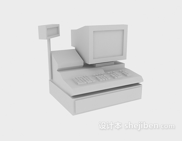 超市收款机3d模型下载
