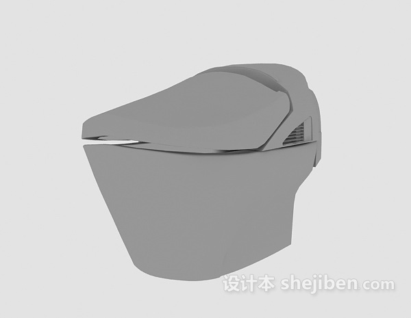 智能马桶3d模型下载