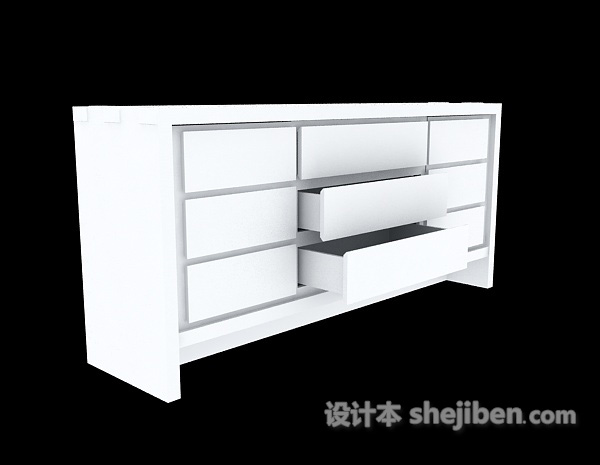中式餐边柜子3d模型下载