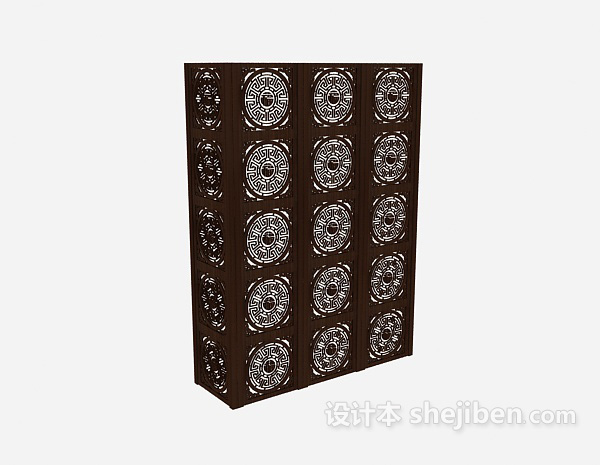 屏风隔断3d模型下载