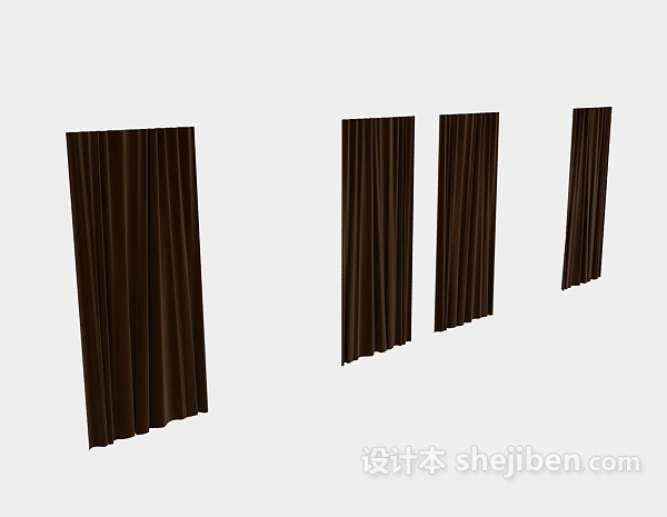 窗帘3d模型下载