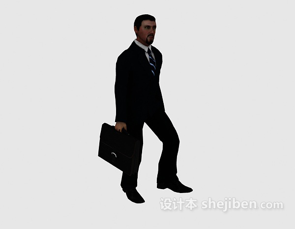 提包男人max人物3d模型下载