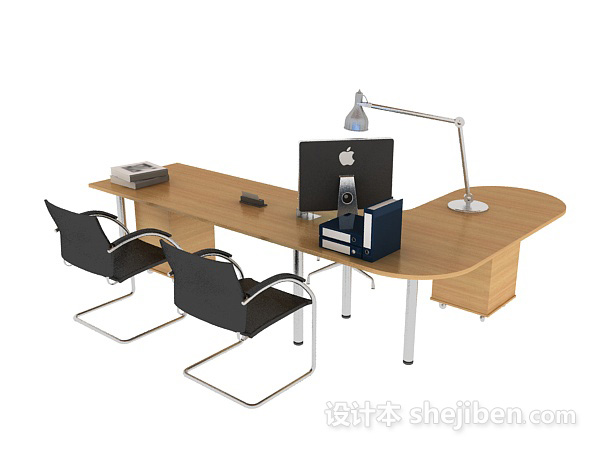 办公桌椅3d模型下载