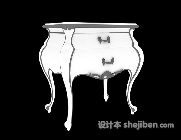 床头柜3d模型下载