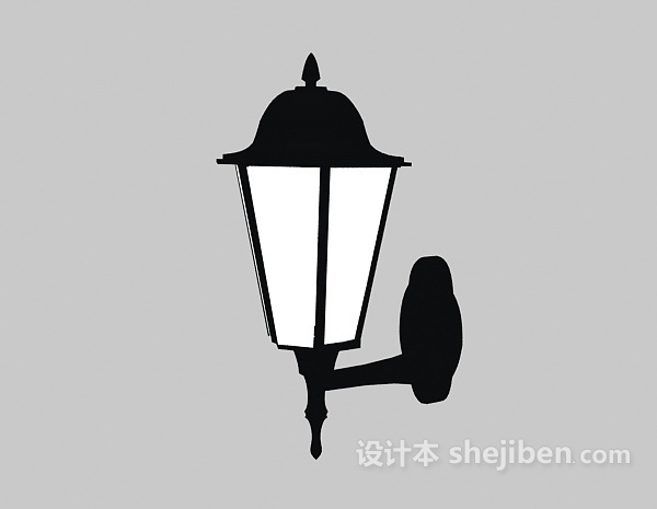 中式壁灯3d模型下载