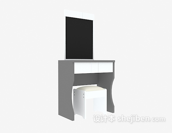现代风格梳妆/化妆台3d模型下载