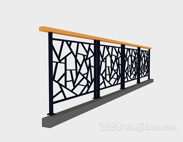 栏杆护栏3d模型下载