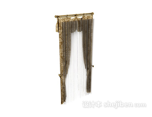 窗帘3d模型下载