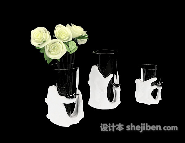 玻璃花瓶摆件3d模型下载