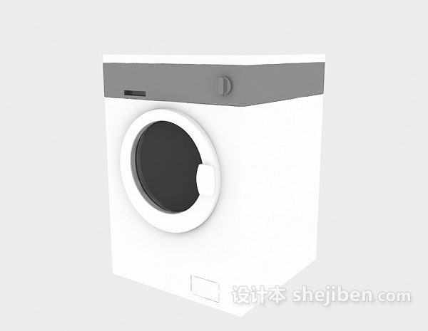 洗衣机-滚筒洗衣机3d模型下载