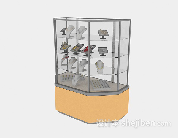 超市珠宝货架3d模型下载
