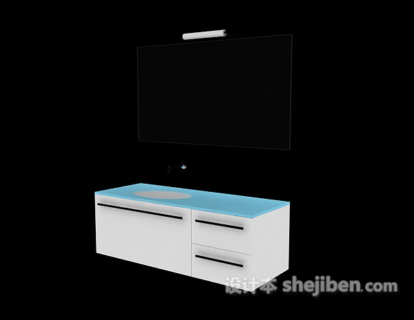 木质洗手台3d模型下载