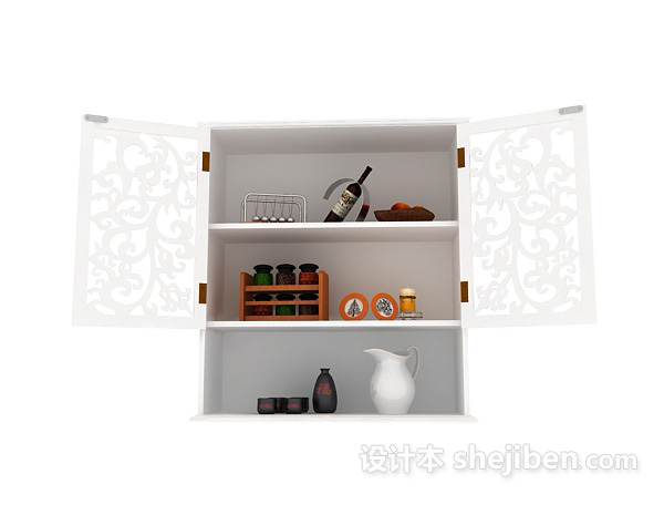 装饰柜3d模型下载