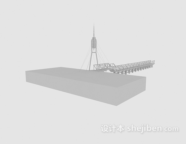钢架桥3d模型下载