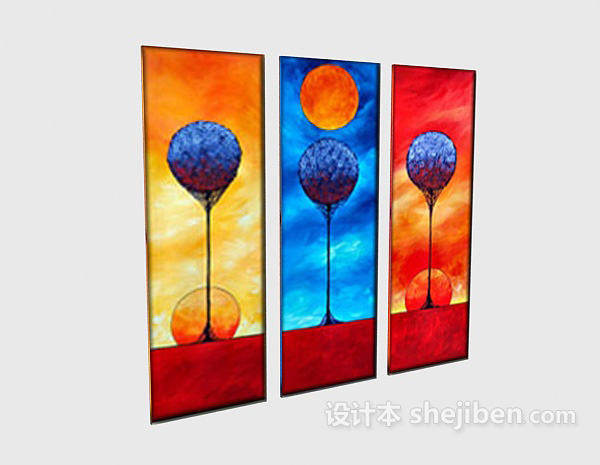 挂画3d模型下载