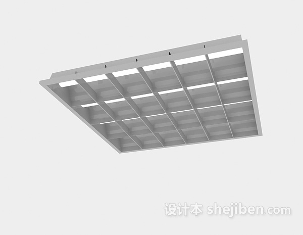 吊顶格栅灯3d模型下载