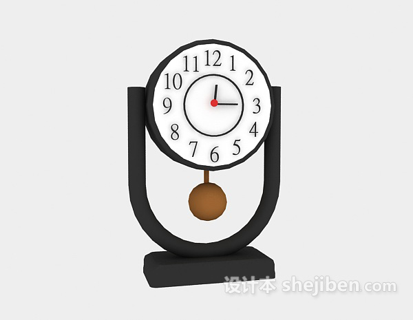 老式钟表3d模型下载