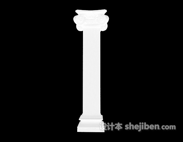 罗马方形石柱3d模型下载