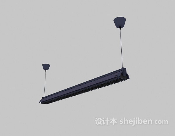 办公灯管3d模型下载
