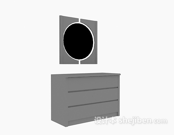 古典中式梳妆/化妆台3d模型下载