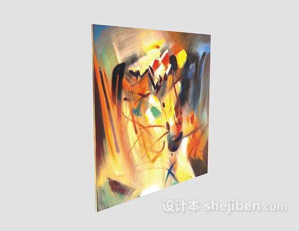 挂画3d模型下载
