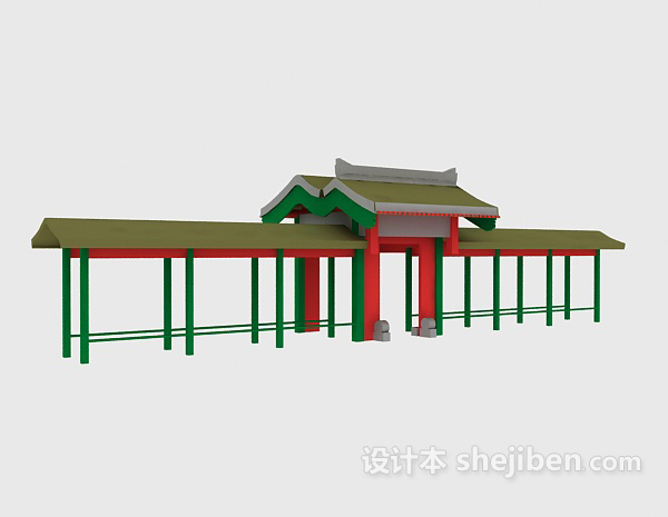 古亭廊3d模型下载