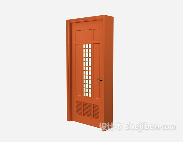 中式古典门3d模型下载