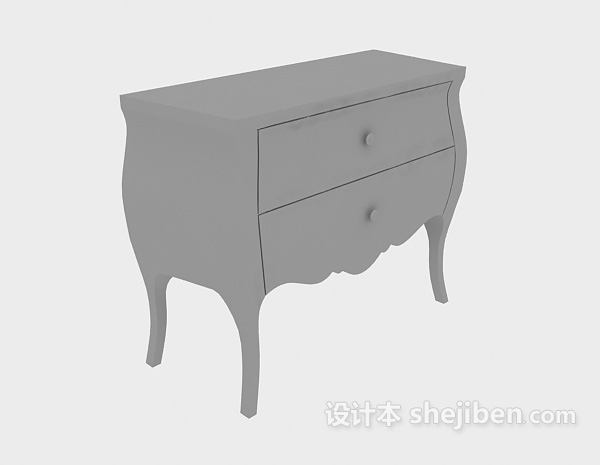 床头柜3d模型下载