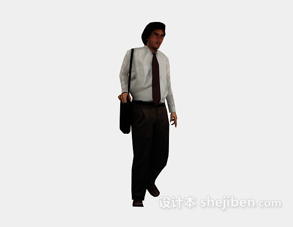 商务人士max人物3d模型下载