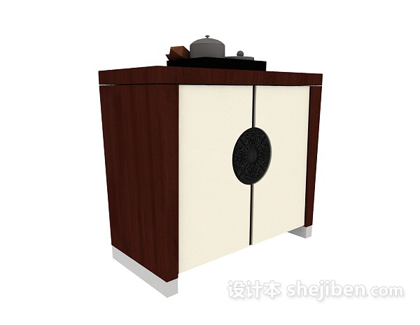 中式边柜3d模型下载