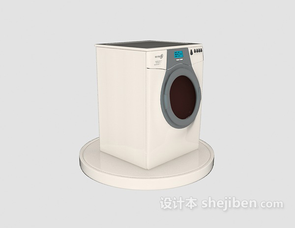 白色洗衣机3d模型下载